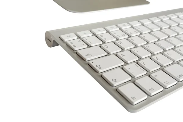 Беспроводная клавиатура с английским алфавитом и мышью — стоковое фото