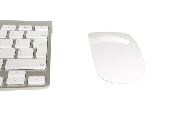 Tastiera di computer senza fili con l'alfabeto inglese e il topo — Foto Stock