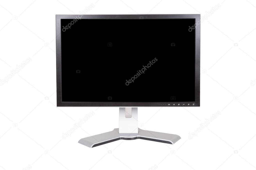 Large monitor on a white background