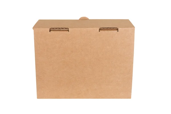 Caja de cartón de envío cerrado aislado — Foto de Stock