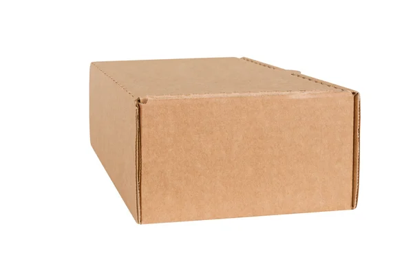 Caja de cartón de envío cerrado aislado —  Fotos de Stock