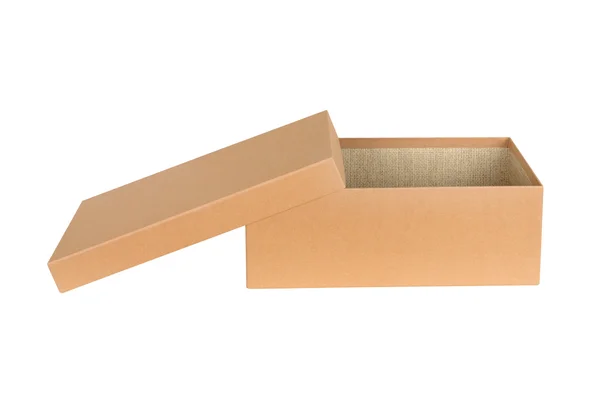 Відкрита картонна коробка доставки ізольована — стокове фото