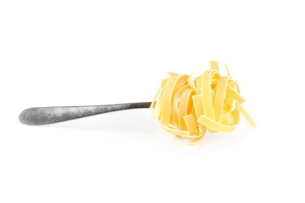 Linguini pasta on a fork — Stock Photo, Image