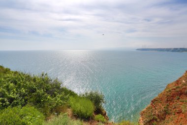 Bulgaristan, Karadeniz. kıyı manzara. kaliakra burun
