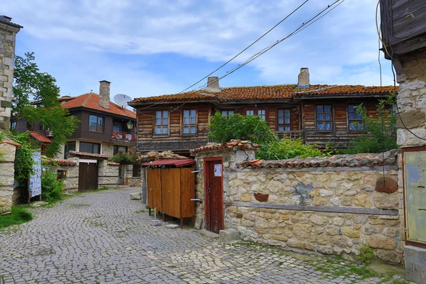 Oude stad Nessebar fastfood Street — Stockfoto