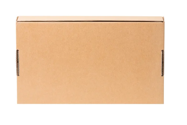 Closed shipping cardboard box isolated Royalty Free Stock Images