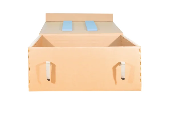 Большая картонная коробка — стоковое фото