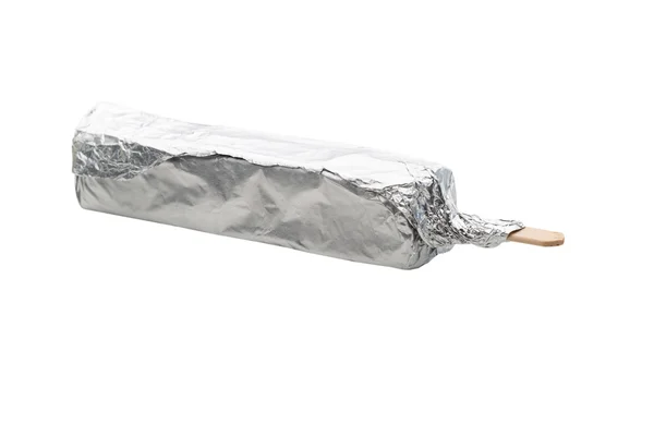 Ice cream in foil — Stock Photo, Image