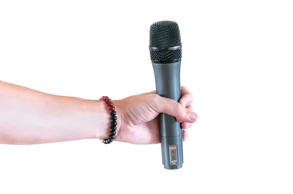Mikrofon i handen — Stockfoto