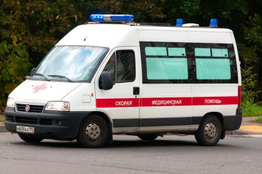 Moskova, Rusya - 1 Ekim 2015:Ambulance