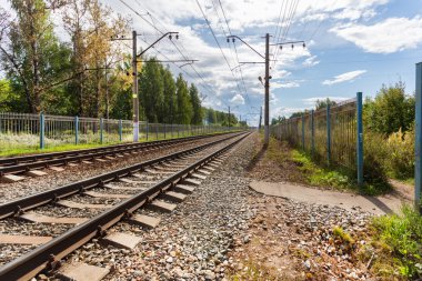 Moskova, Rusya - 28 Ağustos 2015: Yolcu treni acele