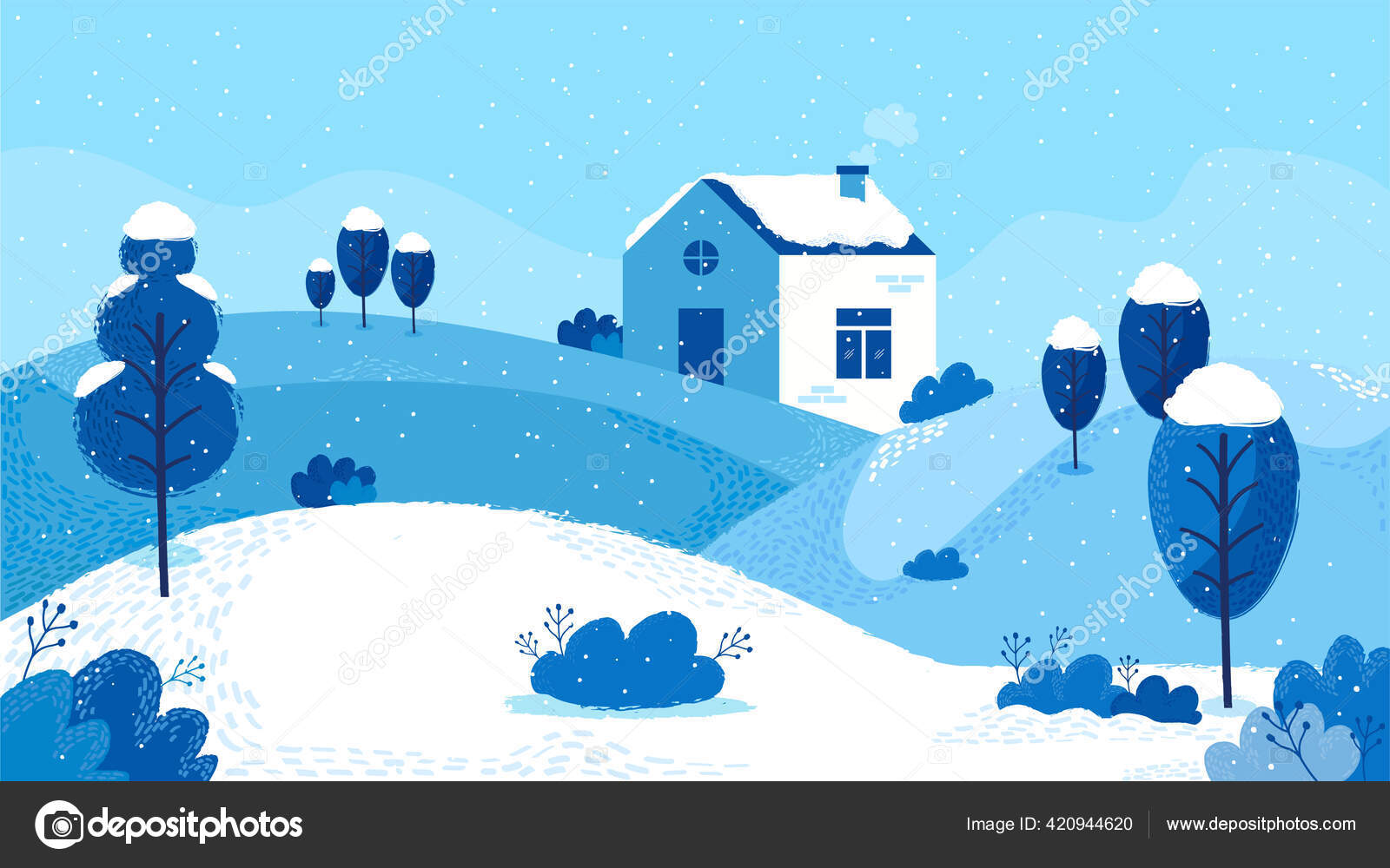 Linda Casa Navidad Dibujos Animados Paisaje Nieve Ilustración vector, gráfico vectorial © Ingrid_ imagen #420944620 Linda Casa Navidad Dibujos Animados Paisaje Nieve Ilustración vector, gráfico vectorial © Ingrid_ imagen #420944620