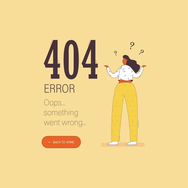 Pagina Errore 404 Non Trovata — Vettoriale Stock
