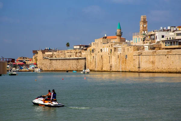 Akko Acre Israel Juli 2020 Blick Auf Den Hafen Des — Stockfoto