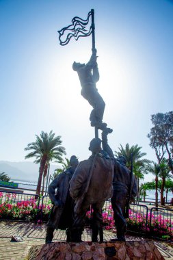 Eilat, İsrail - 24 Ekim 2020: Eilat 'ın merkezindeki 