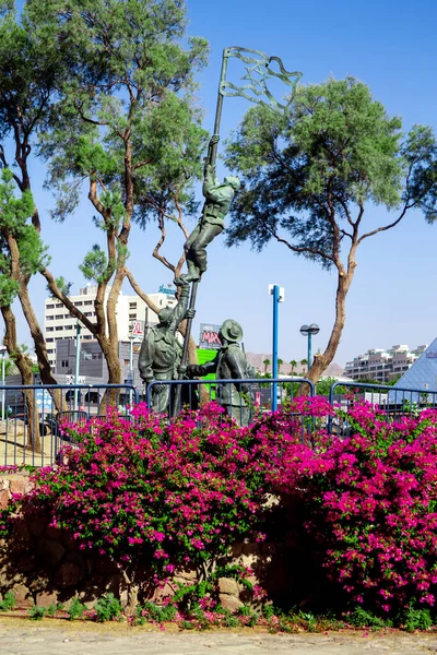 Eilat Izrael Październik 2020 Pomnik Wysypka Wysypka Placu Tej Samej — Zdjęcie stockowe