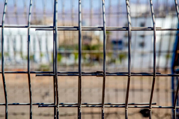 Blue Sky Tree Branches Bars — Stock Photo, Image