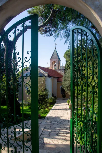 Hayfa Srail Aralık 2020 Haifa Daki Elijah Peygamberinin Kilise Kapıları — Stok fotoğraf