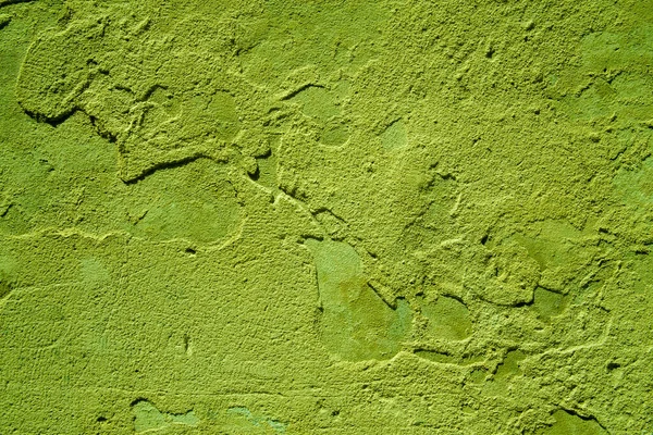 ボリュームのある石膏で覆われた緑の壁の質感 テキストのためのスペース コピーのためのスペース — ストック写真