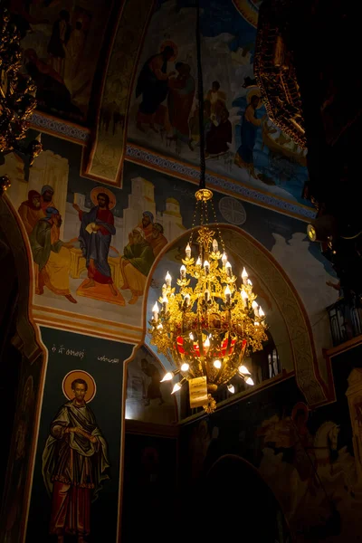 Kwietnia 2021 Roku Wnętrze Greckiego Kościoła Prawosławnego Zwiastowania Pańskiego Nazarecie — Zdjęcie stockowe