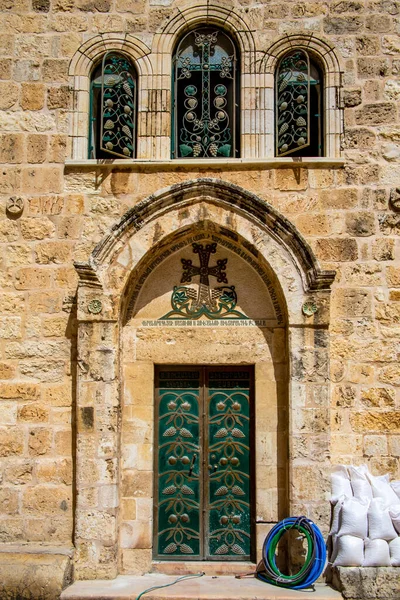 Jérusalem Israël Avril 2021 Préparation Aux Rénovations Près Porte Entrée — Photo