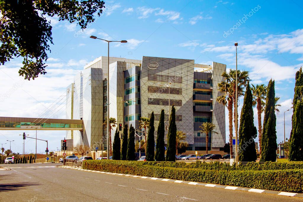 Haifa, Israel, march 26, 2021: Intel building in Haifa