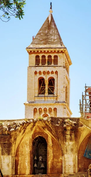 Campanas Del Monasterio Etíope Iglesia Del Sepulcro Sagrado Jerusalem Israel — Foto de Stock