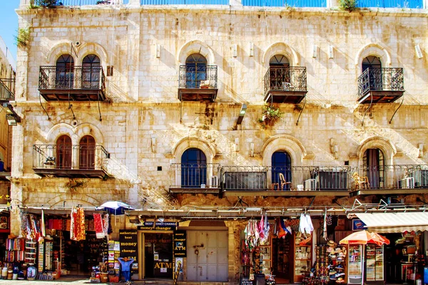 Фасад Дома Яффских Ворот Старый Город Иерусалим Израиль — стоковое фото