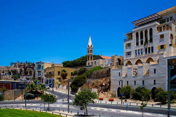 Jaffa Israel Juni 2021 Moderne Und Alte Häuser Den Straßen — Stockfoto