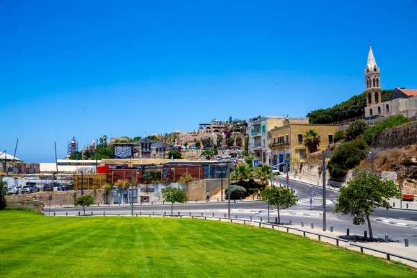 Jaffa Israel Juni 2021 Moderne Und Alte Häuser Den Straßen — Stockfoto