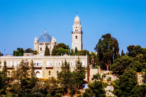 Dormition Abbey Achter Het Griekse Hagias Zion Klooster Jersey Israël — Stockfoto
