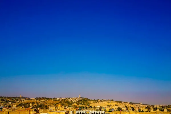 イスラエルのYmcaエルサレム塔から見たエルサレムの街の様子 — ストック写真
