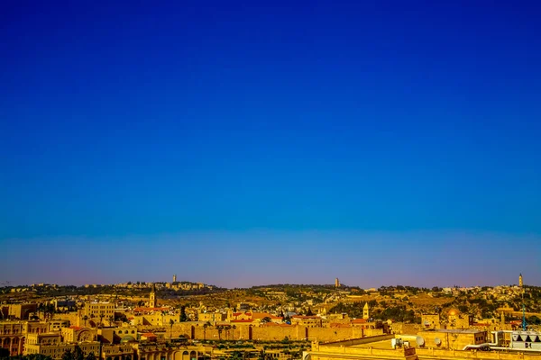 イスラエルのYmcaエルサレム塔から見たエルサレムの旧市街の様子 — ストック写真