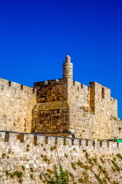 Kudüs, İsrail: Davut Kulesi 1989 yılında açıldı ve yaklaşık 2700 yıl öncesine dayanan arkeolojik kalıntılar içeriyor.