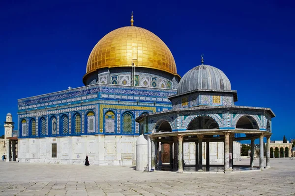 Moschea Cupola Della Roccia Cupola Della Catena Monte Del Tempio — Foto Stock