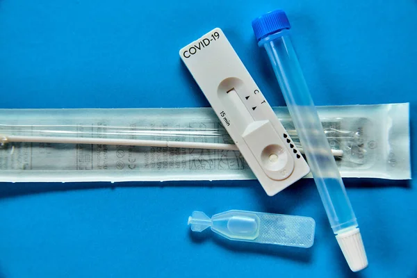 Fast Simple Self Test Covid Antigen Provides Results Minutes Home — Stock Photo, Image