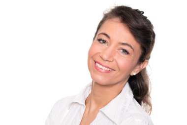 Orta gülümseyerek poz kadın yaşlı 