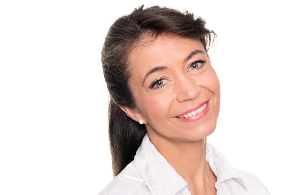 Glimlachend midden leeftijd vrouw poseren — Stockfoto