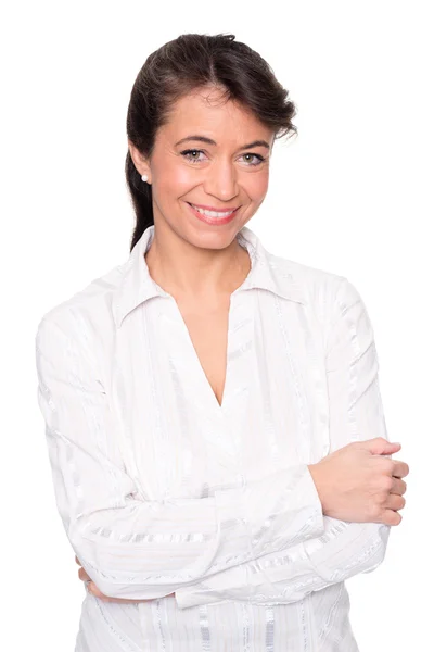 Sonriente mujer de mediana edad posando — Foto de Stock