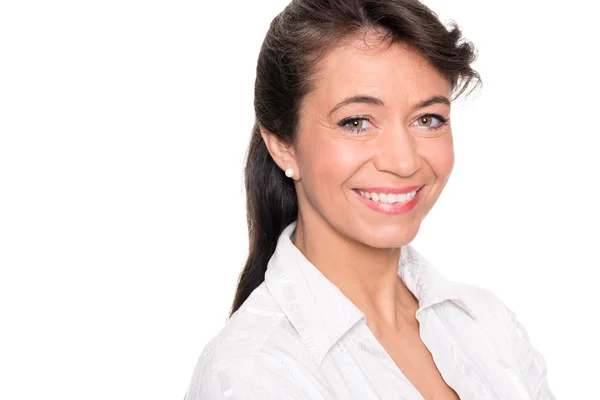 Sonriente mujer de mediana edad posando — Foto de Stock