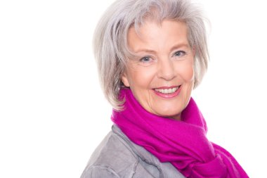 gülümseyen kadın kıdemli 