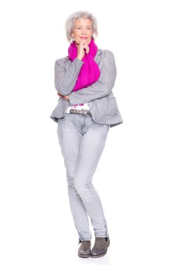 gülümseyen kadın kıdemli 