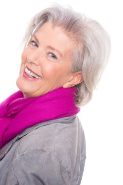 gülümseyen kadın kıdemli 