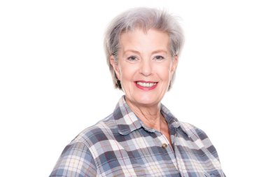 Gülümseyen kadın kıdemli etkin 