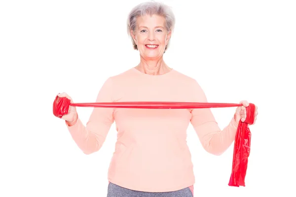 Active and sporty senior woman — Stock Photo, Image