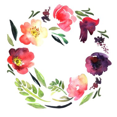 Parlak çiçek çelenk