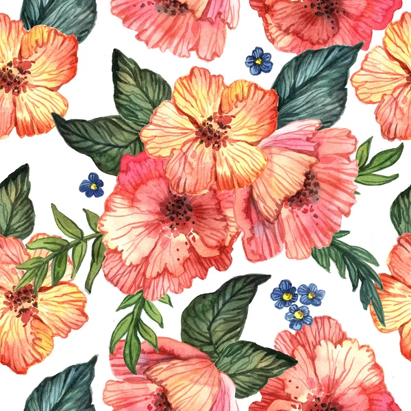 Watercolor floral pattern. — Stock Photo, Image