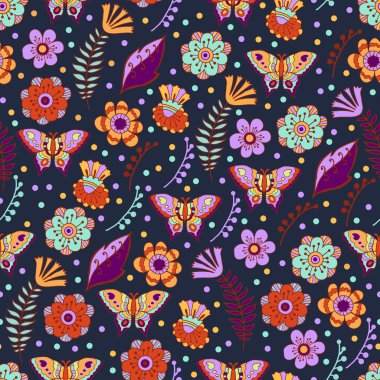 Bahar dekoratif doodle desen.