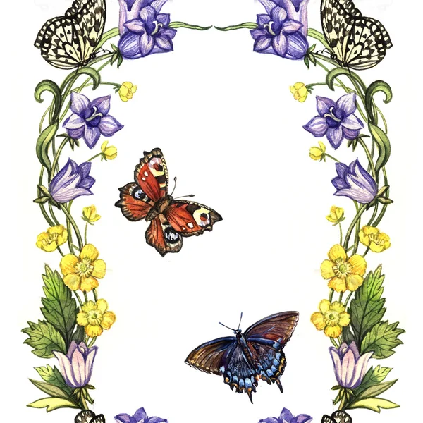  Yabani çiçekler ve kelebekler