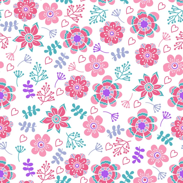 Lichte decoratieve bloemenpatroon — Stockvector